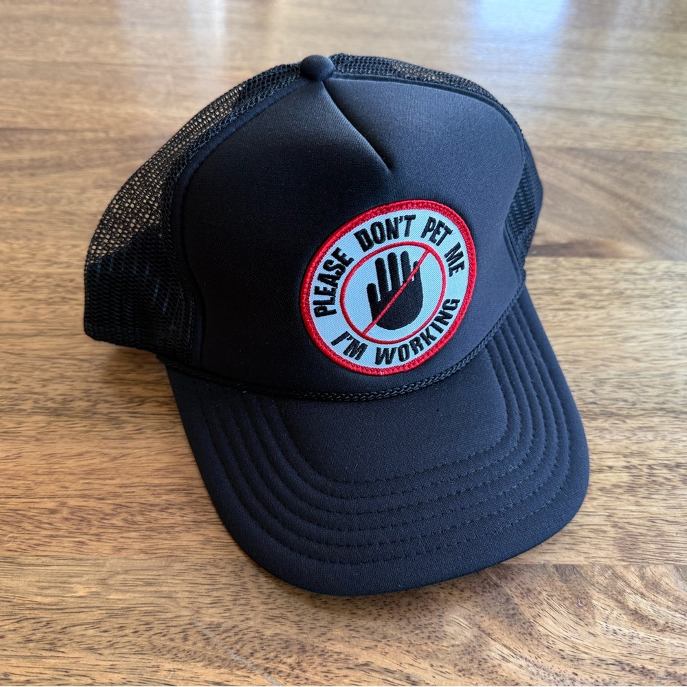 OTTO Black and Red Baseball Hat with Circular Emblem